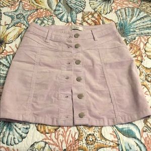 Lavender button up skirt